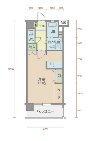 ミルフィーユ90 1003B号室間取りマップ