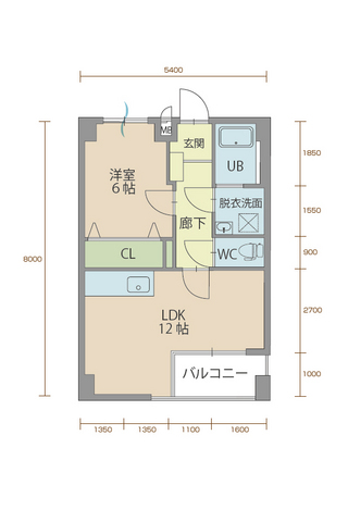ウィステリア櫻小路 103号室間取りマップ