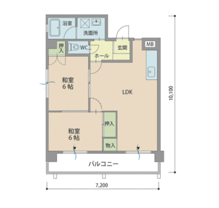 コーポラス2番館 301号室間取りマップ